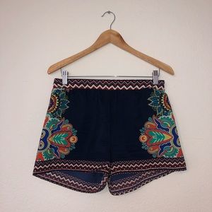 Sweet Wander Fabric Navy Print Shorts